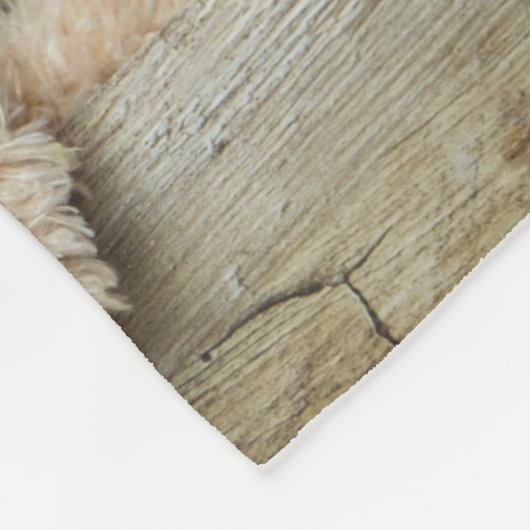 Cute stuffed Beer Rustic Wooden Wall Fleece Deken (Hoek)