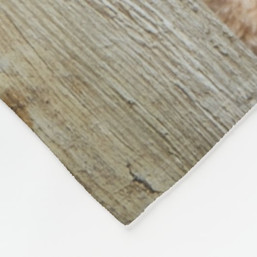 Cute stuffed Beer Rustic Wooden Wall Fleece Deken (Hoek)