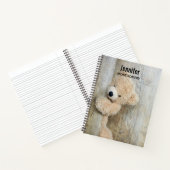 Cute stuffed Beer Rustic Wooden Wall Notitieboek (Binnen)