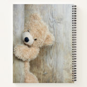 Cute stuffed Beer Rustic Wooden Wall Notitieboek (Achterkant)