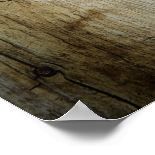 Cute stuffed Beer Rustic Wooden Wall Poster (Hoek)