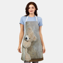 Cute stuffed Beer Rustic Wooden Wall Schort
