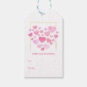 Cute Style Pink Hearts Romantic Valentine's Day Cadeaulabel (Voorkant)