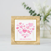 Cute Style Pink Hearts Romantic Valentine's Day Kaart (Staand voorkant)