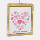 Cute Style Pink Hearts Romantic Valentine's Day Keramisch Ornament (Rechts)