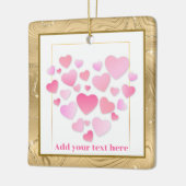 Cute Style Pink Hearts Romantic Valentine's Day Keramisch Ornament (Links)