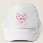 Cute Style Pink Hearts Romantic Valentine's Day Trucker Pet (Voorkant)