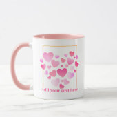 Cute Style Roze Harten Romantische Valentijnsdag Mok (Links)