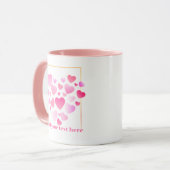 Cute Style Roze Harten Romantische Valentijnsdag Mok (Voorkant links)
