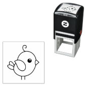 Cute Stylied Cartoon Bird Zelfinktende Stempel (In situ)