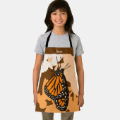 Cute Stylied Oranje Monarch Butterfly Kind Schort (Insitu)