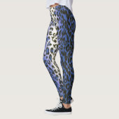 Cute Stylish Blue Leopard Animal Print Women's Leggings (Links)