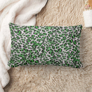 Cute Stylish Elegant Green Leopard Animal Print Kussen