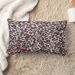 Cute Stylish Elegant Red Leopard Animal Print Kussen