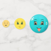 Cute Stylish Emoji Happy Faces Party Confetti (Achterkanten)