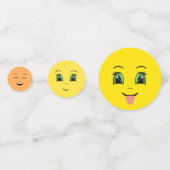 Cute Stylish Emoji Happy Faces Party Confetti (Achterkanten)