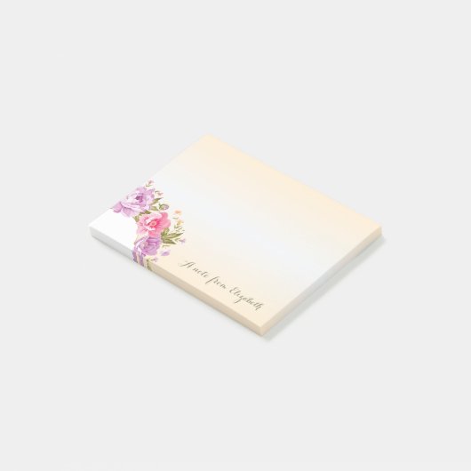 Cute Stylish Floral - Personalized Post-it® Notes (Schuin)