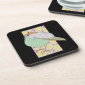 Cute Stylish Framed Pastel Songbird Bier Onderzetter (Linkerzijde)