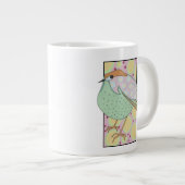 Cute Stylish Framed Pastel Songbird Grote Koffiekop (Voorkant rechts)