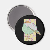 Cute Stylish Framed Pastel Songbird Magneet (Voorkant / Achterkant)