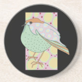 Cute Stylish Framed Pastel Songbird Zandsteen Onderzetter (Voorkant)
