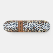 Cute Stylish Leopard Animal Print Aangepast Persoonlijk Skateboard (Horizontaal)