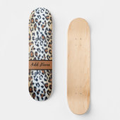 Cute Stylish Leopard Animal Print Aangepast Persoonlijk Skateboard (Voorkant)