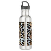 Cute Stylish Leopard Animal Print Aangepast Waterfles (Achterkant)