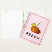 Cute Stylish Modern Coctail Strawberry Roze Planner (Display)