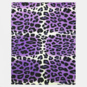 Cute Stylish Paars Leopard Animal Print Fleece Deken (Voorkant)