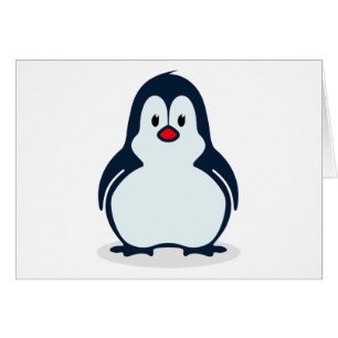 Cute Stylized Cartoon Penguin die naar voren geric
