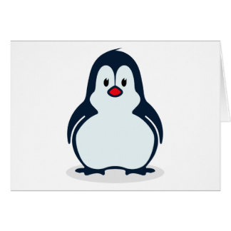 Cute Stylized Cartoon Penguin die naar voren geric
