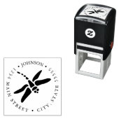 Cute Stylized Dragonfly Zelfinktende Stempel (In situ)