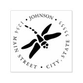 Cute Stylized Dragonfly Zelfinktende Stempel (Design)