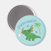 Cute Styracosaurus Magneet (Voorkant / Achterkant)