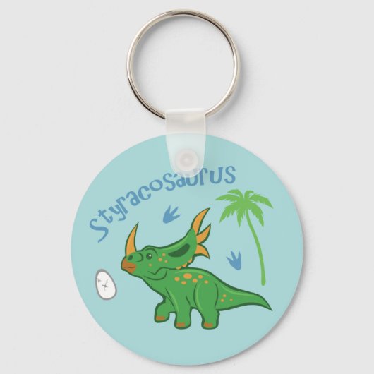 Cute Styracosaurus Sleutelhanger (Voorkant)