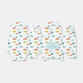 Cute Submarine Nautical Sea Fish Kids Birthday Bedankdoosjes (Uitgevouwen)