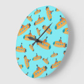 Cute Submarine Patroon Grote Klok (Hoek)