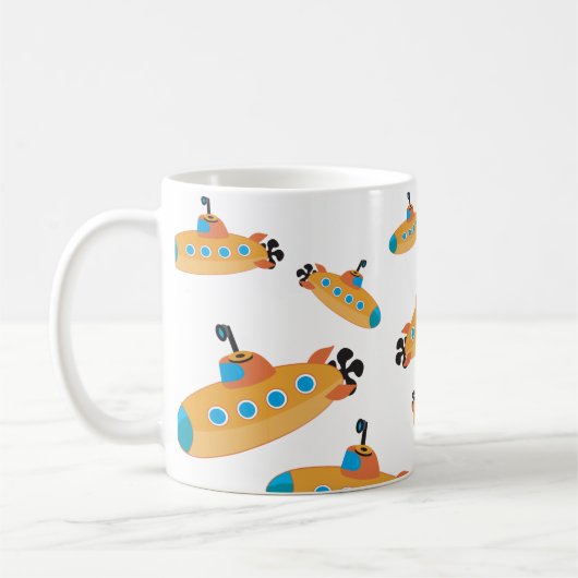 Cute Submarine Patroon Koffiemok (Links)