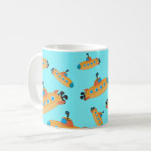 Cute Submarine Patroon Koffiemok (Voorkant links)