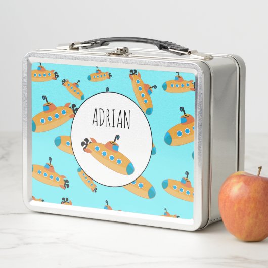 Cute Submarine Pattern Custom Name (In situ)