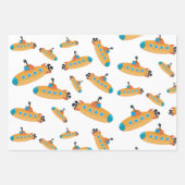 Cute Submarine Pattern Kinder Party Inpakpapier Vel (Voorkant)