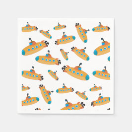 Cute Submarine Pattern Kinder Party Servet