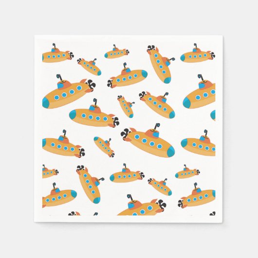 Cute Submarine Pattern Kinder Party Servet (Voorkant)