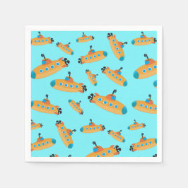 Cute Submarine Pattern Kinder Party Servet