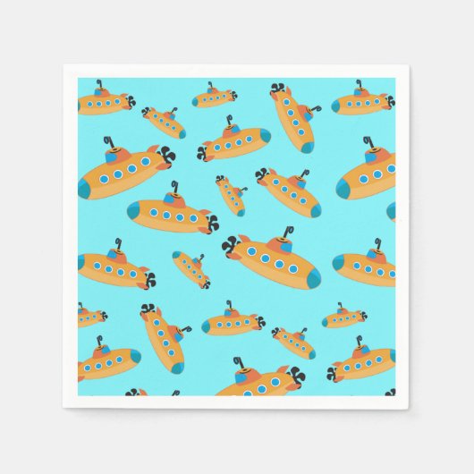 Cute Submarine Pattern Kinder Party Servet (Voorkant)