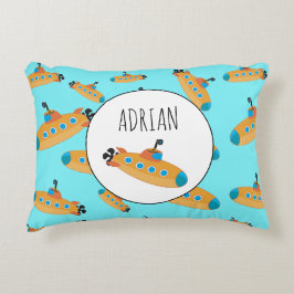 Cute Submarine Pattern Nursery Kinder Room Accent Kussen