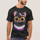 Cute Subtle Asexual Pride Flag Cat with Ace Flag C T-shirt (Voorkant)