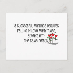 Cute, "Successful Marriage", citaat Briefkaart