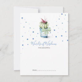 Cute Succulent Cactus Baby shower Advice Cards